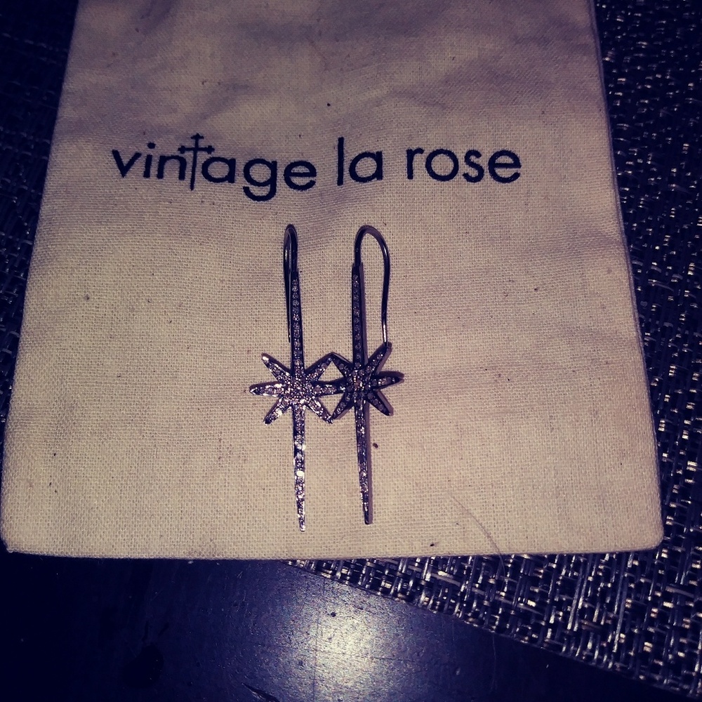 Star pave diamond earrings